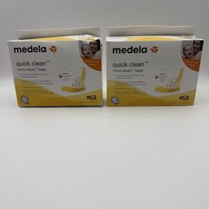 MEDELA 2 BOXES X 5 BAGS (10 TOTAL) QUICK CLEAN MICRO STEAM BAGS new Baby Clean